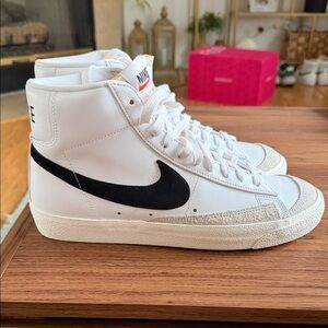 Nike White and Black Classic High-Tops